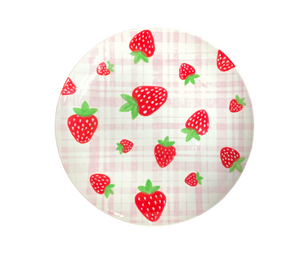 Davie Strawberry Plaid Plate