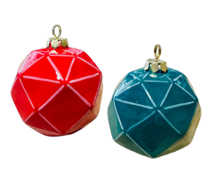 Davie Jewel Toned Faceted Ornament