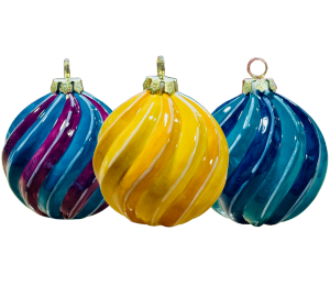 Davie Jewel Toned Spiral Ornament